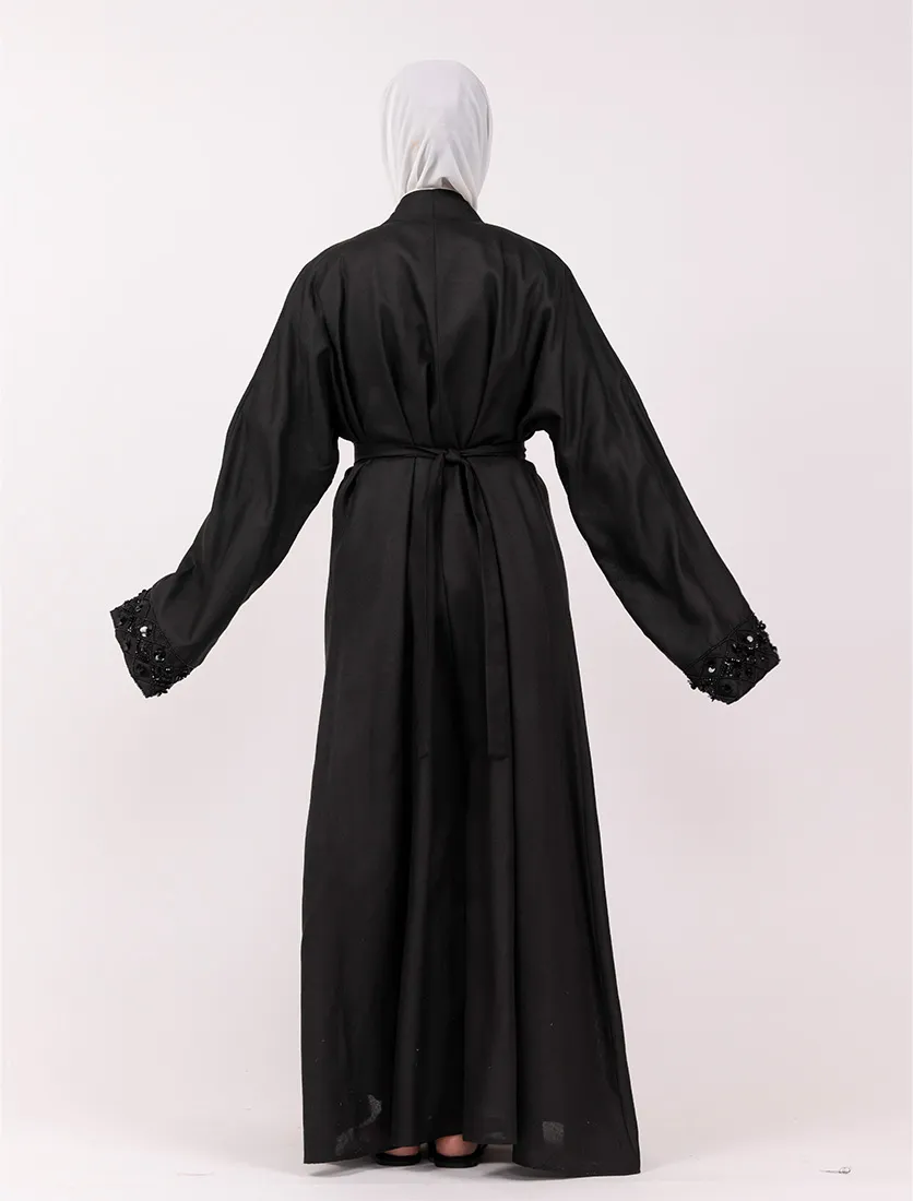 Black Zayna Linen Kimono